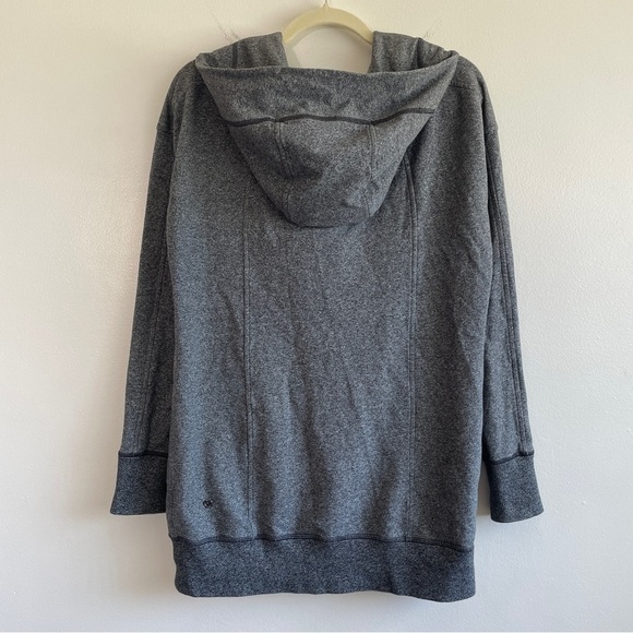 Lululemon Wrap Up Jacket Heather grey hooded zip up long sweater 4 athleisure - Picture 4 of 14